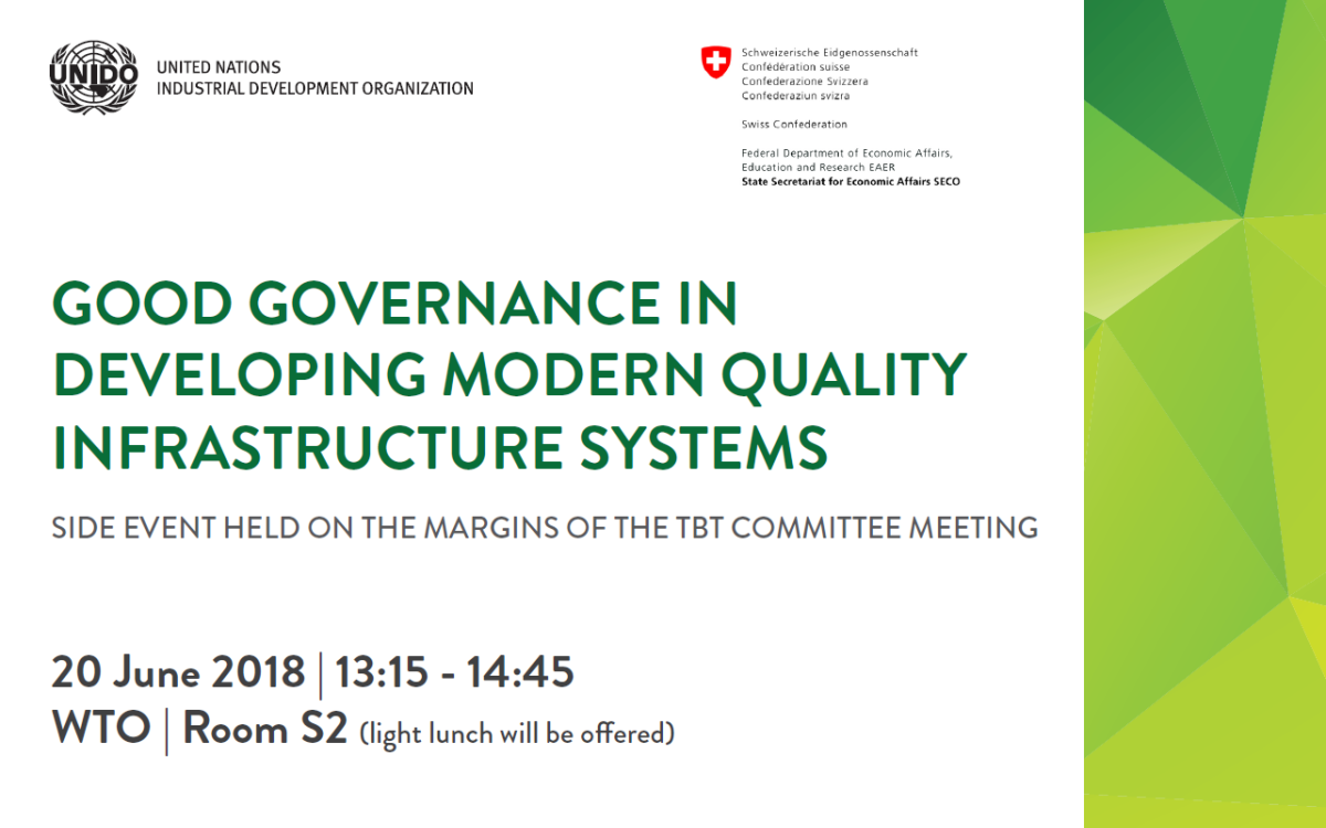 Side Event on “Good Governance in developing modern Quality Infrastructure Systems”